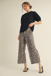 LEOPARD ANKLE DRESS PANTS