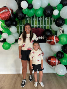 KIDS SEQUIN FOOTBALL TEE