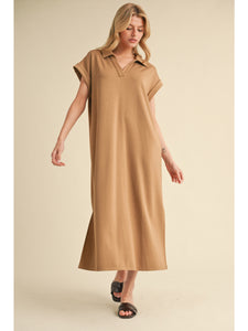 TAUPE MIDI DRESS