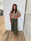 RUST AND CREAM KNIT TOP