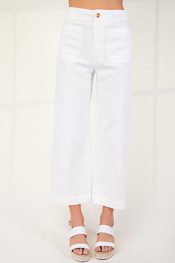 WHITE ANKLE PANTS