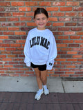 LULU MAC YOUTH WHITE AND BLACK POLKA DOT SWEATSHIRT