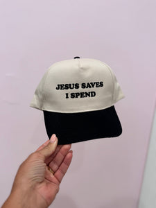 JESUS SAVES I SPEND HAT
