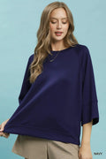 NAVY ON THE GO TOP