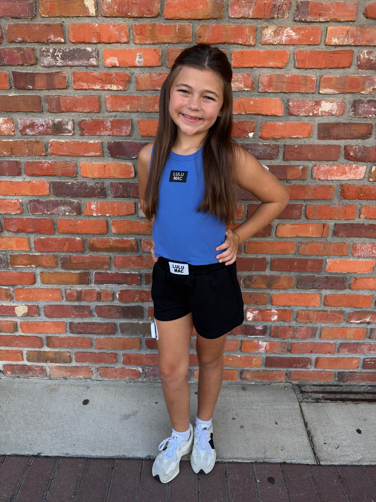 LULU MAC YOUTH TERRY CLOTH SHORTS BLACK