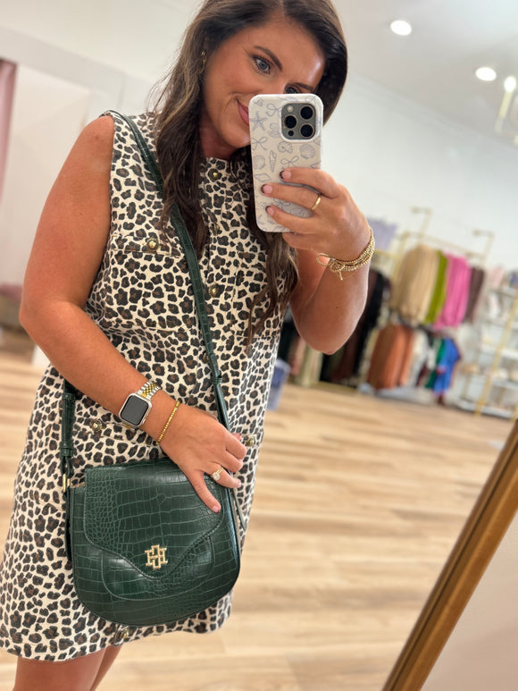 CAROLINE HILL SASHA HANDBAG HUNTER GREEN