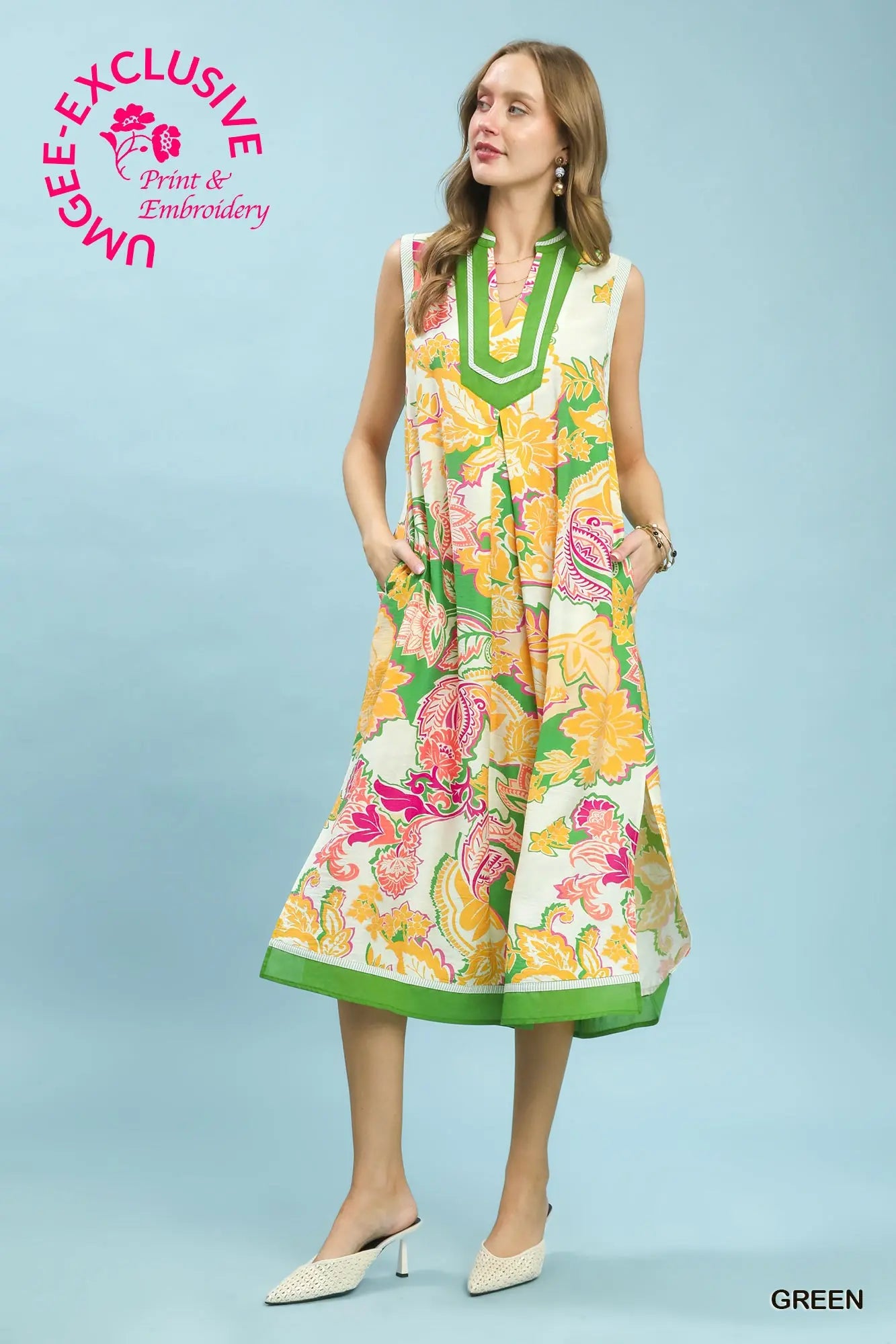 GREEN FLORAL DRESS