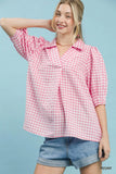 PINK GINGHAM TOP