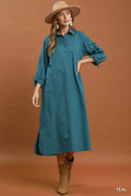 TEAL MIDI DRESS