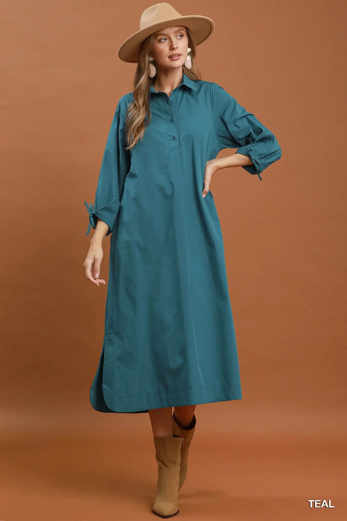 TEAL MIDI DRESS