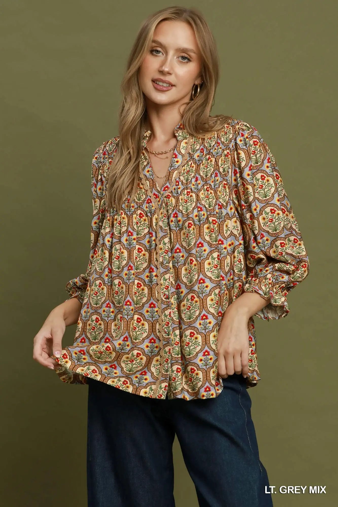FALL FLORAL TOP