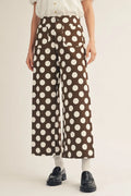 BROWN POLKA DOT PANTS