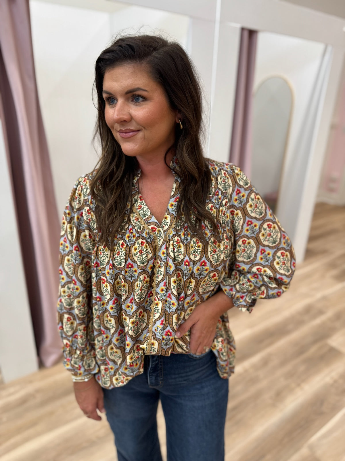 FALL FLORAL TOP