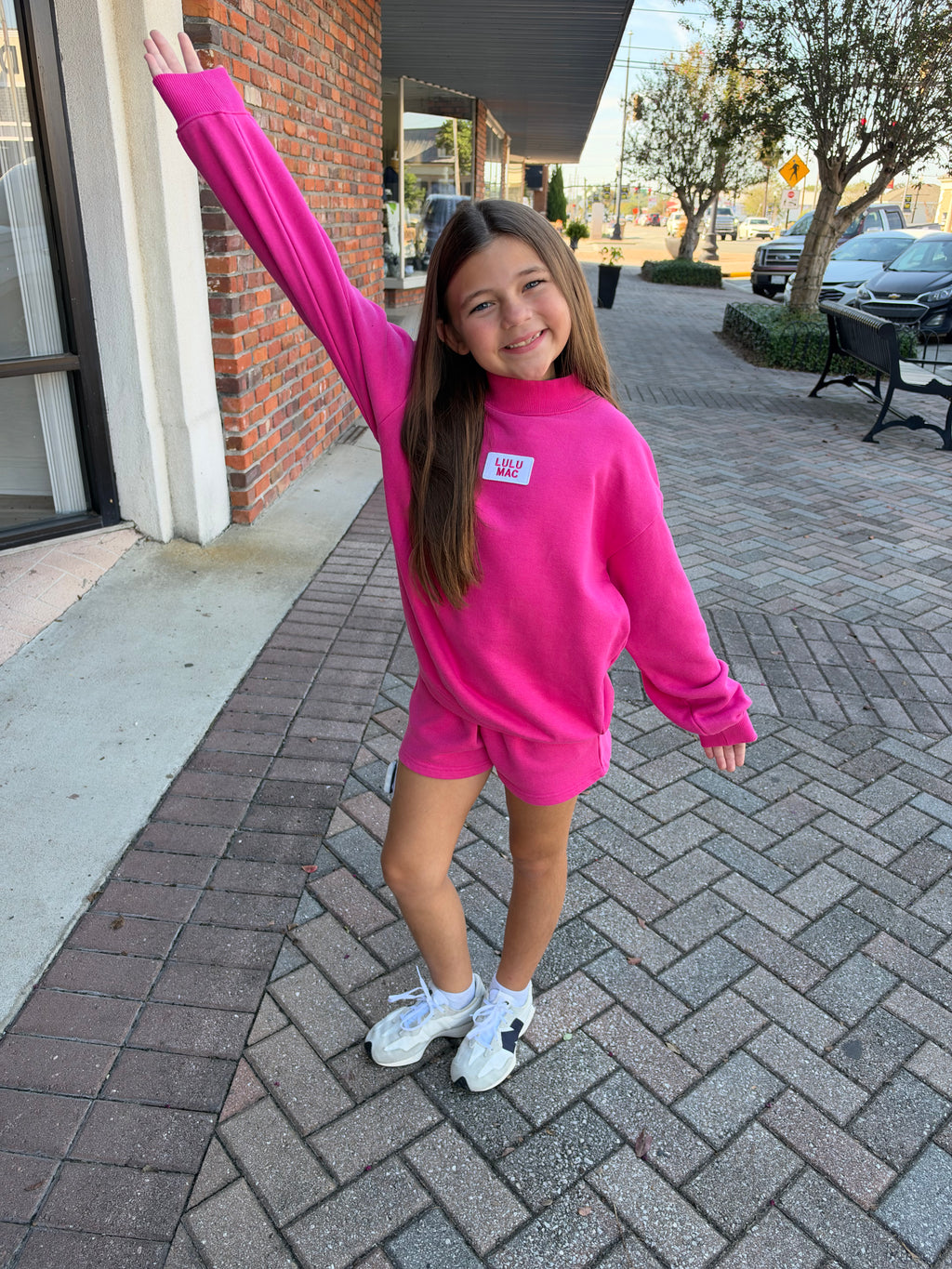 LULU MAC YOUTH HOT PINK MOCK NECK