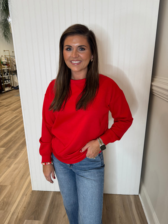 RED SCUBA SWEATSHIRT