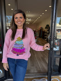 PINK CHRISTMAS TREE SWEATER