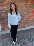 GREY HALF ZIP SCUBA PULL OVER