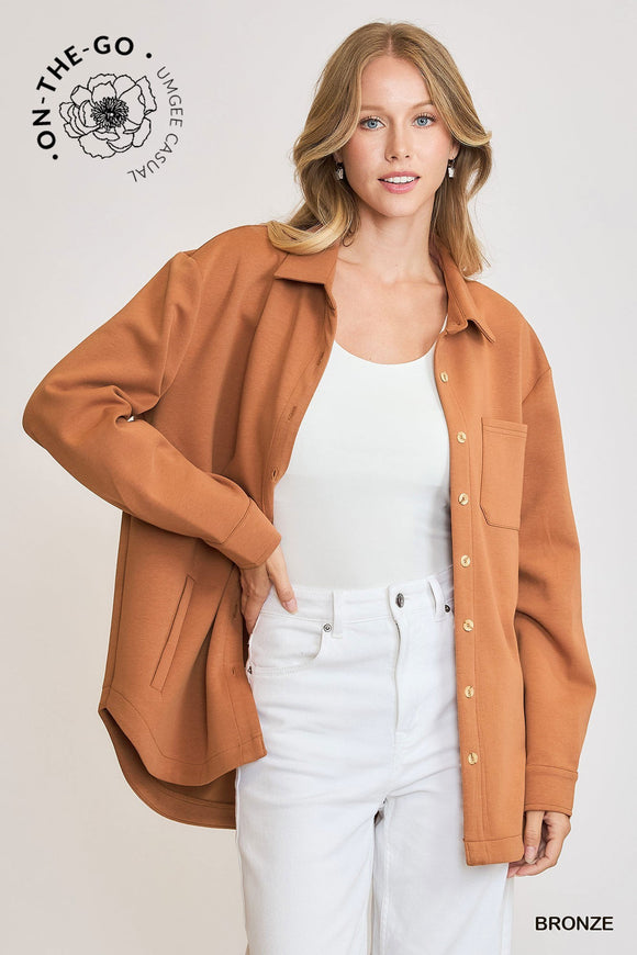 RUST OVER-SIZED BUTTON UP