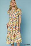 BLUE FLORAL MIDI