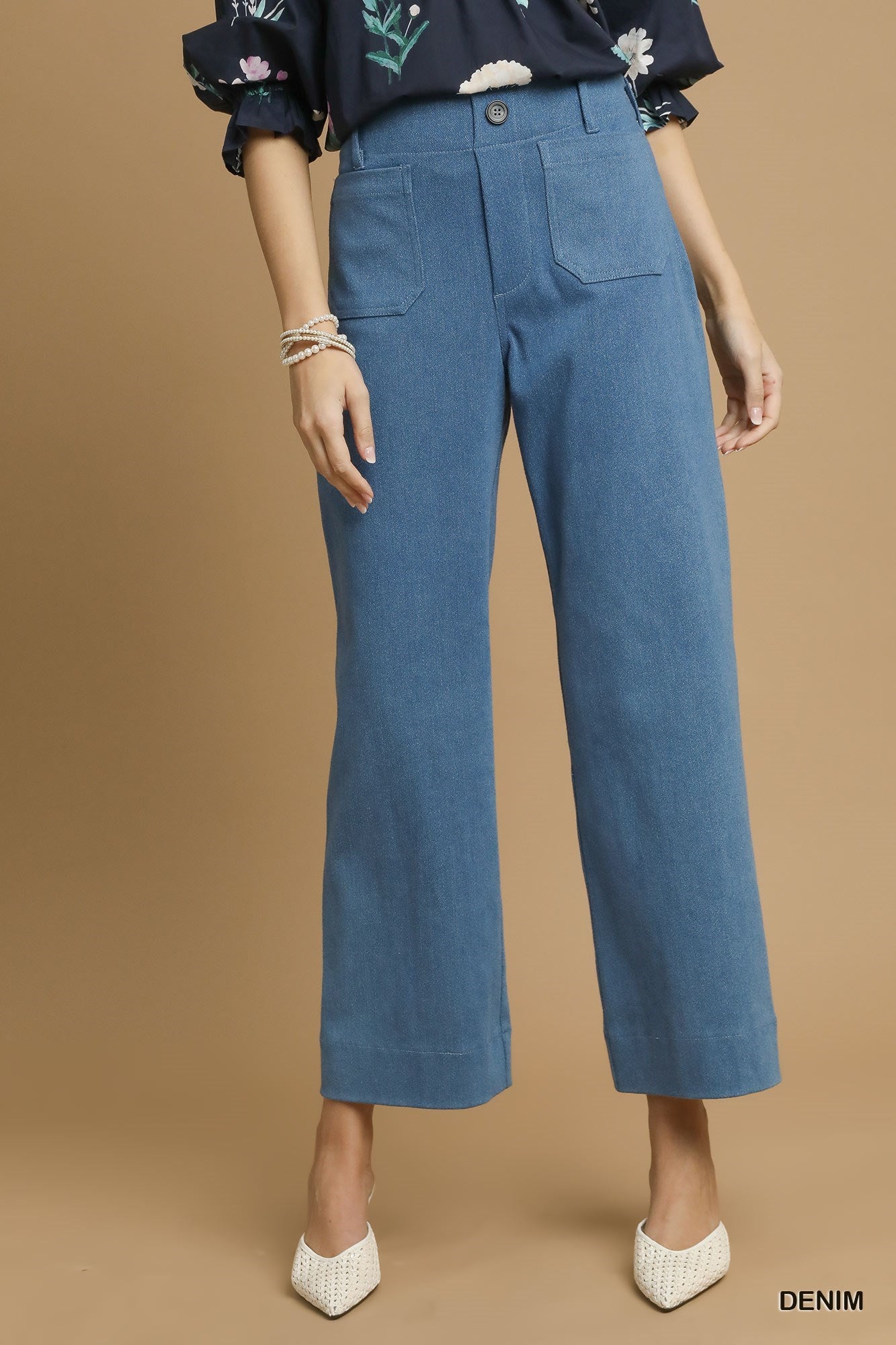 ANKLE DENIM PANTS