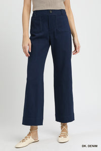 DARK DENIM ANKLE PANTS