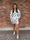 BLACK AND WHITE POLKA DOT SET