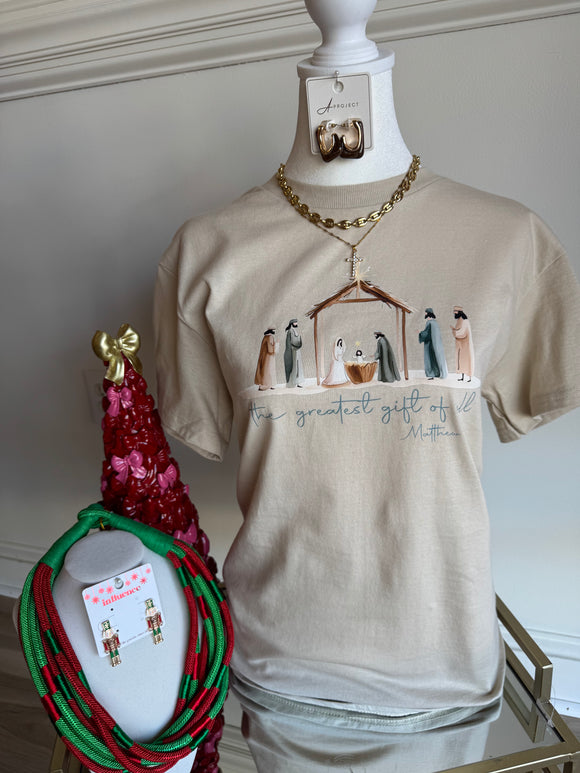 OATMEAL MANGER SCENE T-SHIRT