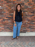 HIGH RISE DENIM PANTS