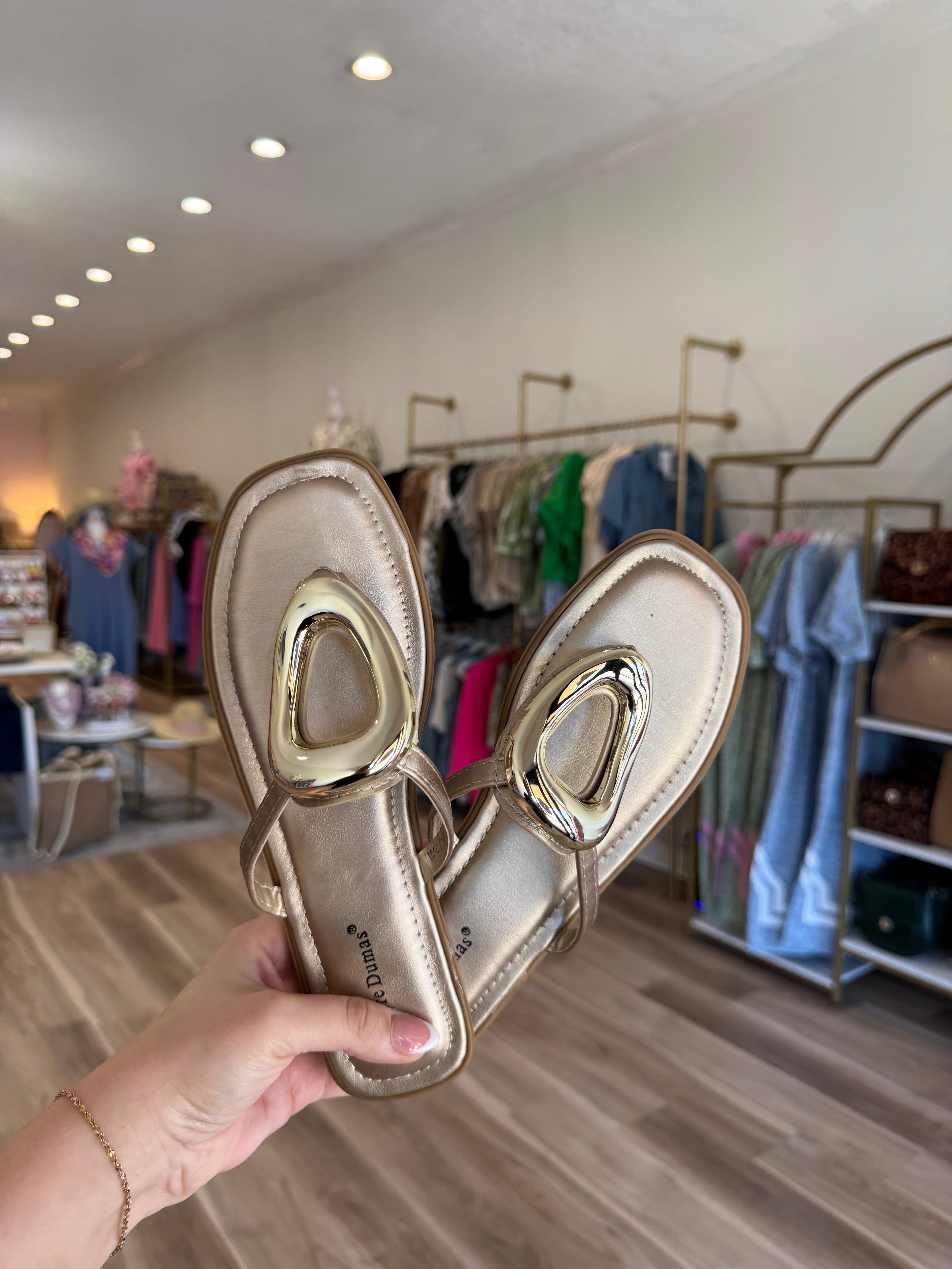 GOLD OPEN SANDAL