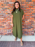 OLIVE MOCK NECK MIDI
