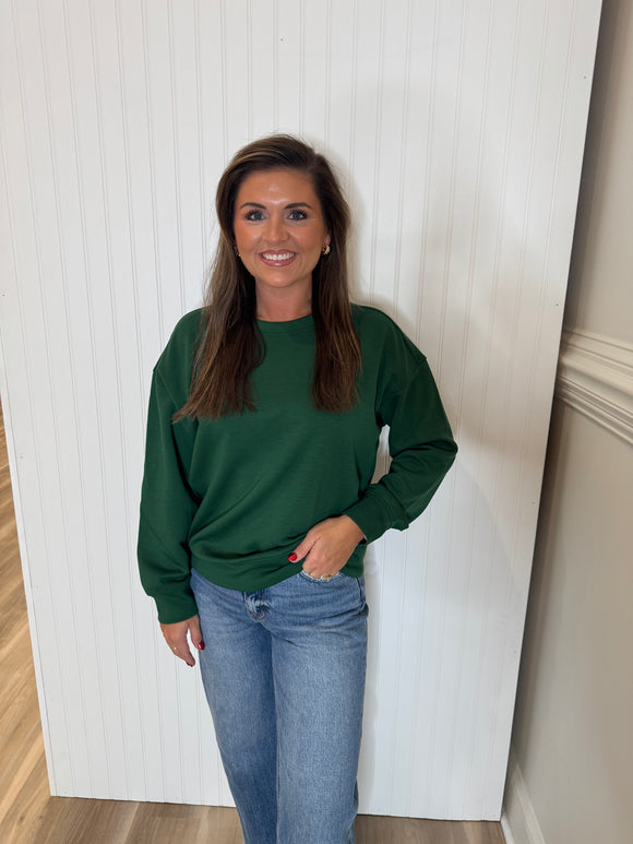 DARK GREEN SCUBA SWEATSHIRT