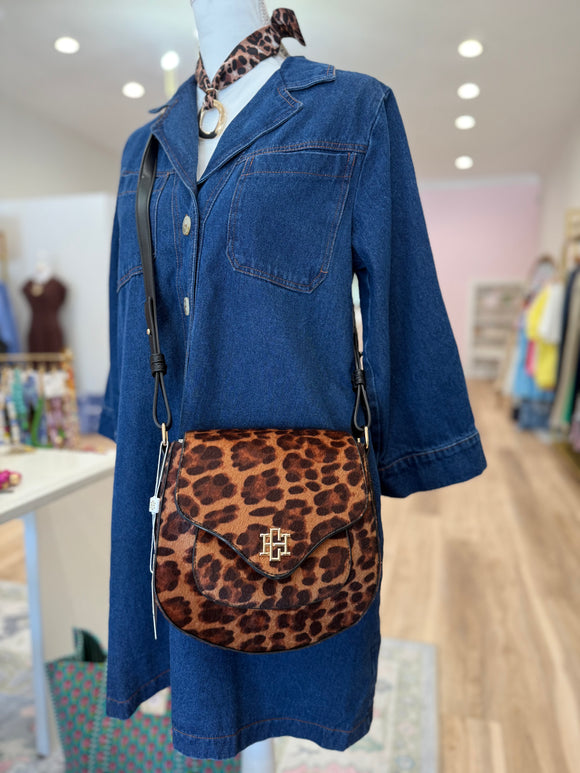 CAROLINE HILL SASHA HANDBAG CHEETAH