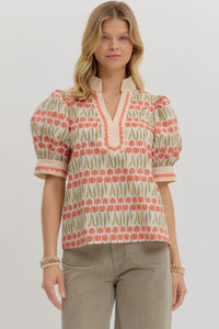 HARVEST GOLD FLORAL TOP