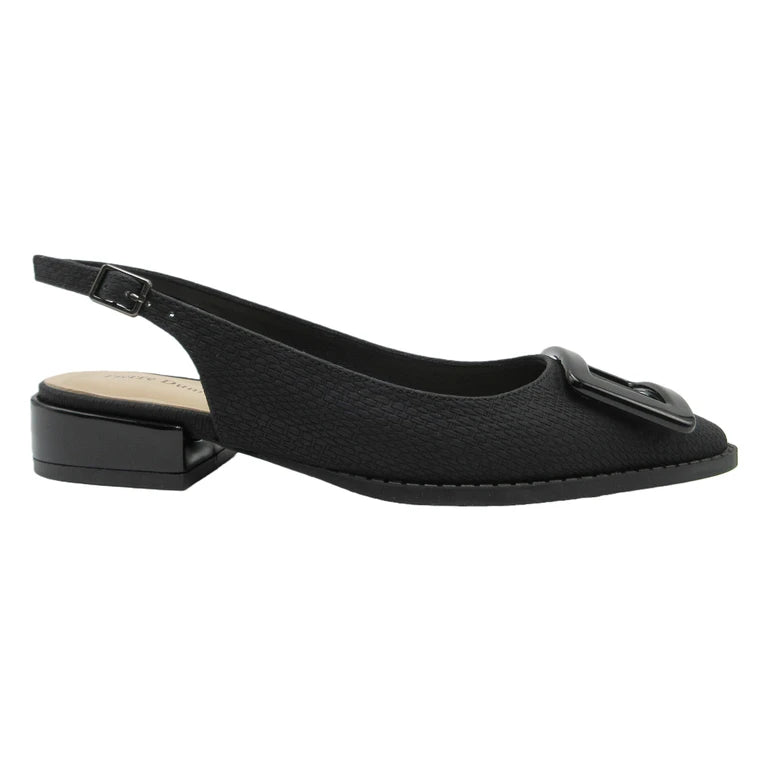 BLACK SLING BACK BLOCK HEEL