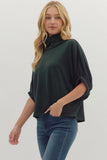 EMERLAD OVERSIZED MOCK NECK TOP