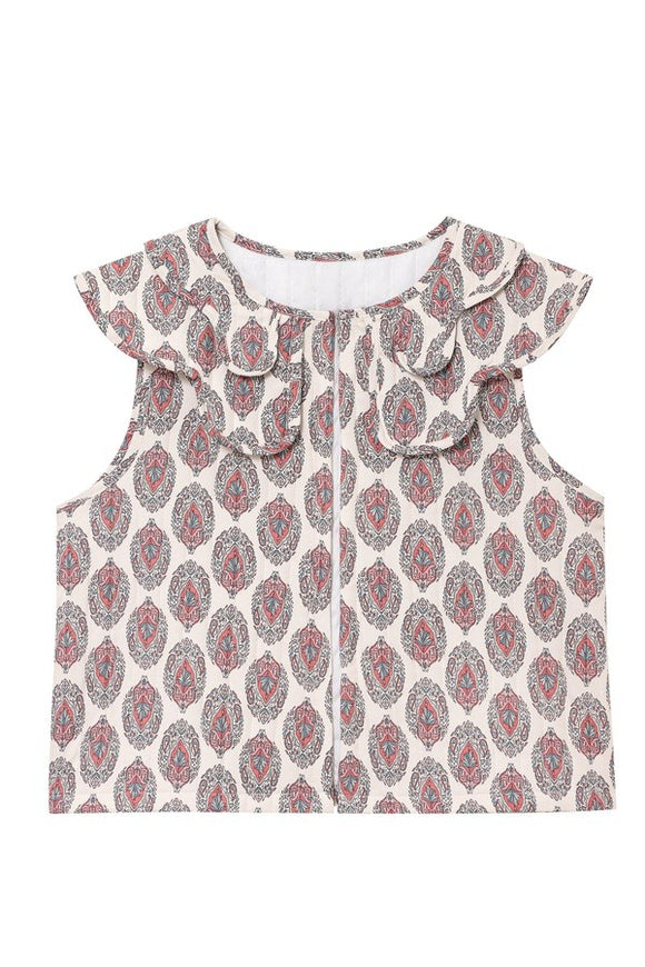 WHITE PAISLEY VEST
