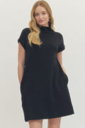 BLACK MOCK NECK DRESS