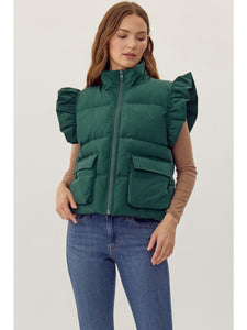 HUNTER GREEN PUFFER VEST