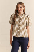 OLIVE RUFFLE TOP