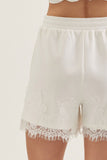 WHITE LACE SHORTS