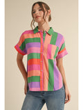 COLORFUL STRIPED TOP
