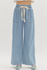 LIGHT DENIM PULL ON PANTS