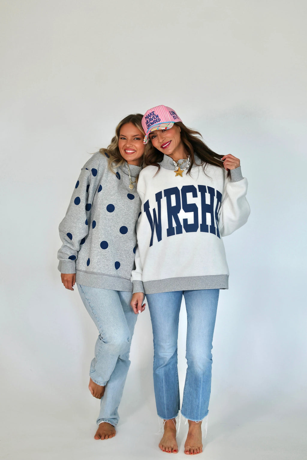 WRSHP 2 SIDED MOCK SWEATSHIRT