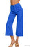 ROYAL BLUE HIGH RISE FLARE CROPPED PANTS