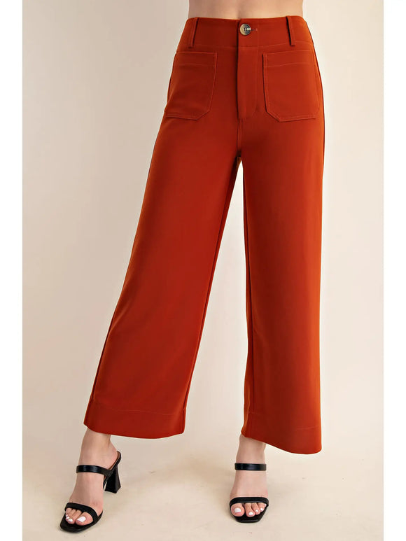 RUST DRESS ANKLE PANTS
