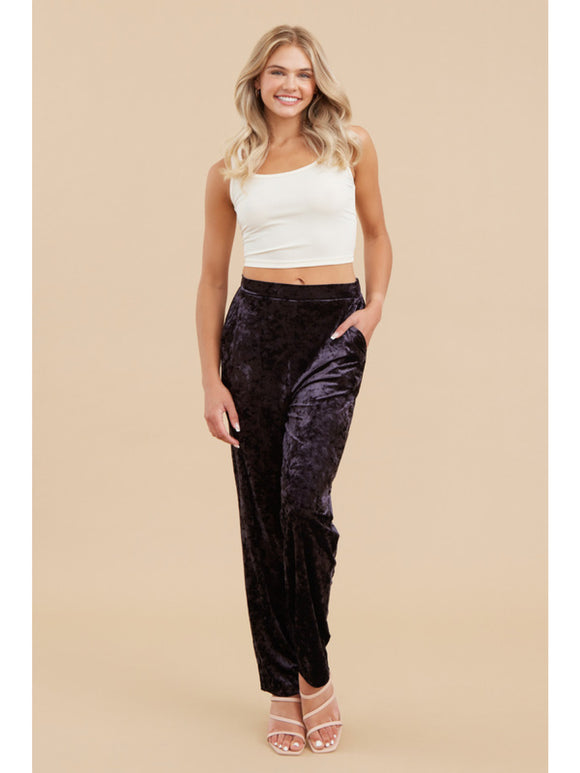 BLACK VELVET PANTS