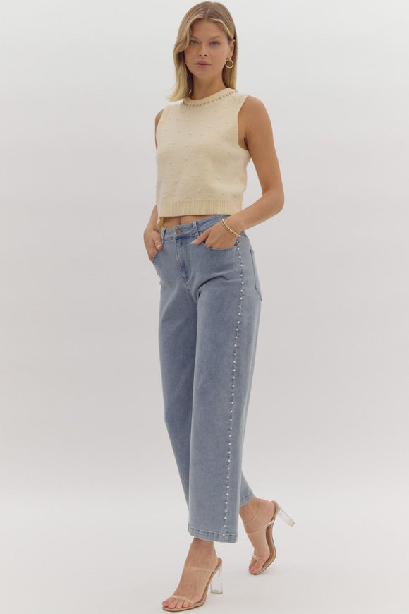 PEARL DENIM PANTS