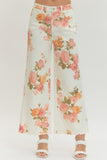 CORAL FLORAL PANTS