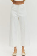 WHITE ANKLE PANTS