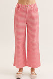 RED GINGHAM ANKLE PANTS